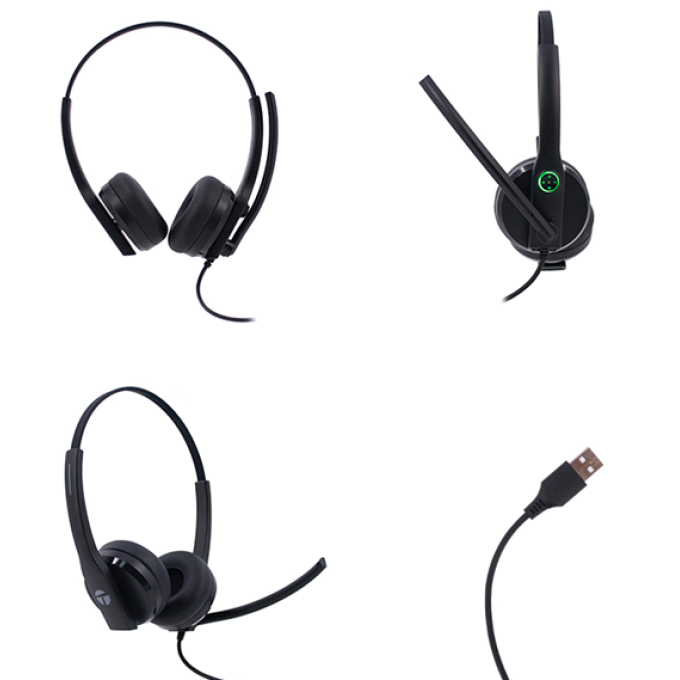 Audifono TEROS TE-8039CS, USB, Negro / Teros