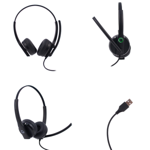 Audifono TEROS TE-8039CS, USB, Negro