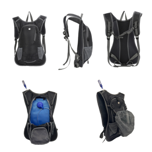 Mochila de hidratacion TEROS TE-9034BK, incluye bolsa de agua de 2L, poliester, negro