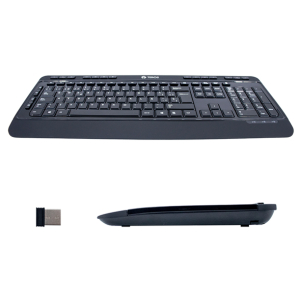 Teclado inalambrico TEROS TE-4074CS, 2.4Ghz, USB, negro