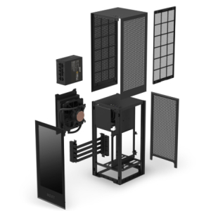 CASE PC NZXT H1 WATERCOOLER+RISER CARD+SFX BLACK CA-H16WR-B1-US CA-H16WR-B1-US
