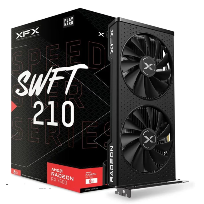 GPU RADEON XFX SWFT210 RX7600 8GB CE RX-76PSWFTFY RX-76PSWFTFY / XFX