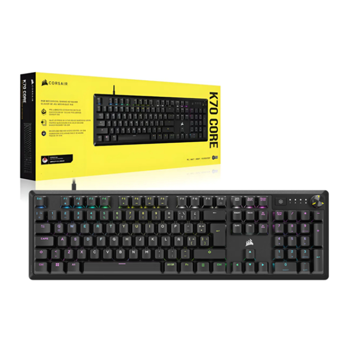 Teclado Gaming Corsair K70 CORE RGB NEGRO CH-910971E-SP / CORSAIR