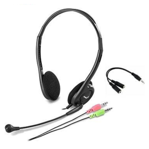 Audifono con Microfono Genius HS-200C Multiplataforma 2X3.5mm / 3.5mm BLACK (31710151104)