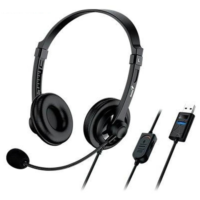 Audifono con Microfono Genius HS-230U USB-A 2.4M BLACK (31710021401) / Genius