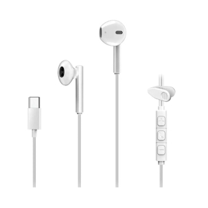 Audifono con Microfono Genius HS-M366 IN-EAR USB-C 14.2mm CLIP GIRATORIO WHITE (31710033401)