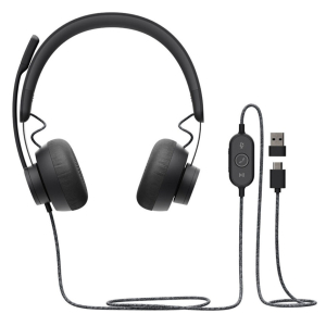 Audifono con Microfono Logitech B2B ZONE WIRED USB/USB-C TEAMS BLACK (981-000871) / Logitech