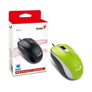 MOUSE GENIUS DX-110 USB OPTICO 1000 DPI GREEN (PN 31010116105) / GENIUS