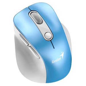 Mouse Genius Ergo 9000S PRO RECARGABLE DUAL WIRELESS Bluetooth 6-BOT SILENT RGB LIGHT BLUE (31030039401)