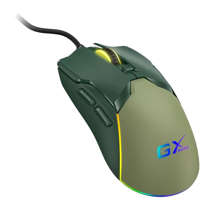 Mouse Genius GX SCORPION M700 7200 DPI 6-BOT PROGRAMABLES + MEMORIA INTEGRADA RGB ARMY GREEN (31040009401) gamer / Genius