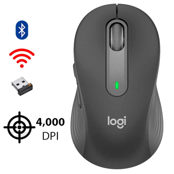 Mouse Logitech SIGNATURE M650 SILENT LARGE LEFT WIRELESS / BLUETOOTH BLACK (910-006234) / Logitech