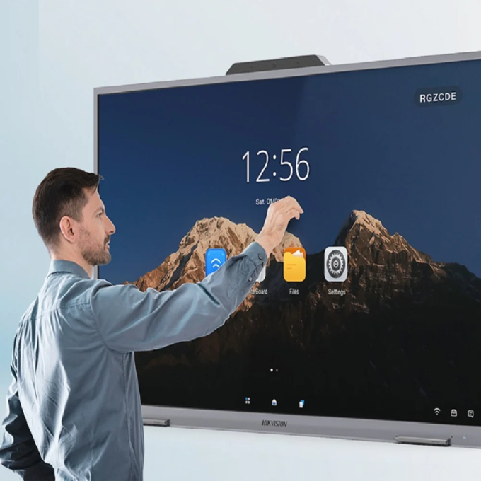 Pantalla Interactiva Hikvision DS-D5B75RB/EL 75pulgadas Tactil 4K 3840×2160, Android 13, Camara Web 8Mp (321000678) / Hikvision