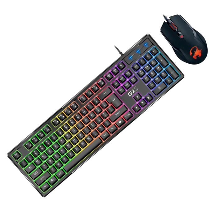 Teclado Genius + Mouse GX SCORPION KM-GX6 AI COPILOT GAMING RGB 19 TECLAS ANTI-GHOSTING 3200DPI BLACK (31330010401) gamer / GENIUS
