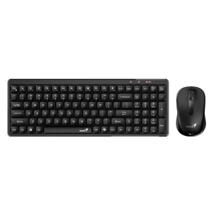 Teclado Genius + Mouse LUXEMATE Q8100 AI COPILOT WIRELESS COMPACT MULTIMEDIA SP BLACK (31340019401)