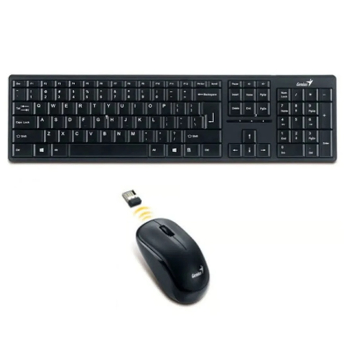 Teclado Genius + Mouse SLIMSTAR 8230 DUAL WIRELESS Bluetooth AI COPILOT MULTIMEDIA SP BLACK (31340015407) / GENIUS