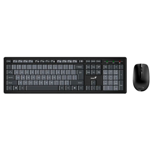 Teclado Genius + Mouse WIRELESS KM-8200 AI COPILOT MULTIMEDIA SP BLACK/GREY (31340003420)