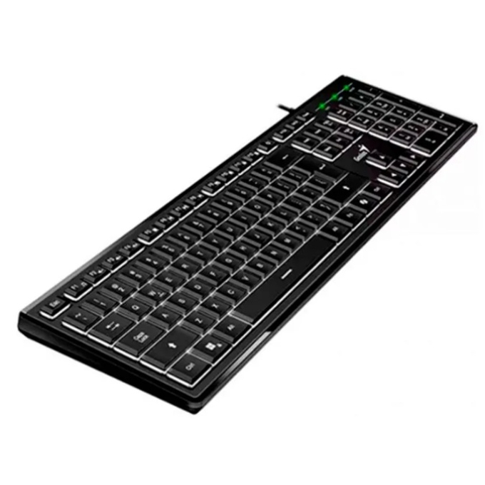 Teclado Genius SLIMSTAR 820 AI COPILOT RETROILUMINADO USB SP BLACK (31310055401) / GENIUS