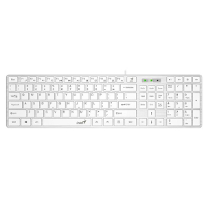 Teclado Genius SMART SLIMSTAR 126 AI COPILOT USB MULTIMEDIA SP WHITE (31310017409)