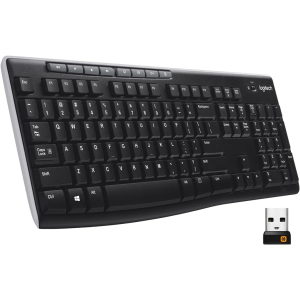 Teclado Logitech K270 WIRELESS UNIFYING USB SP BLACK (920-004426)