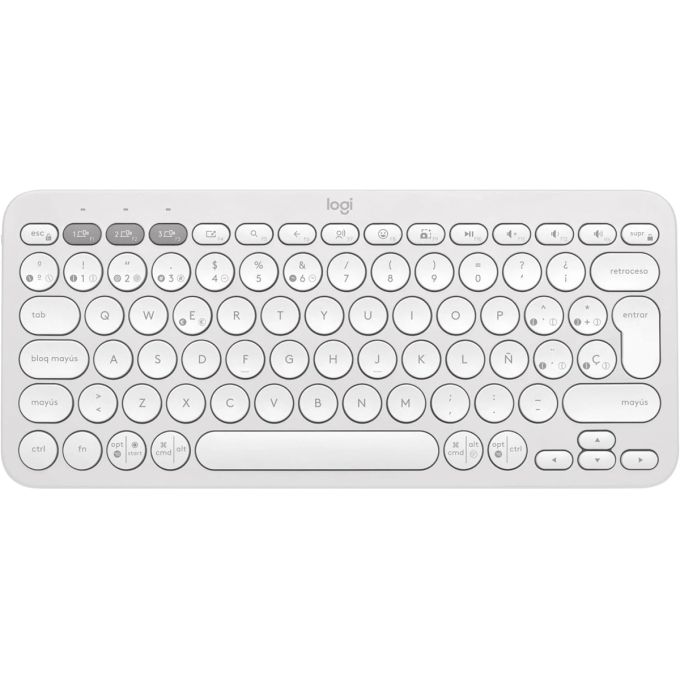 Teclado Logitech PEBBLE 2 K380S Bluetooth WIRELESS SP WHITE (920-011784) / LOGITECH
