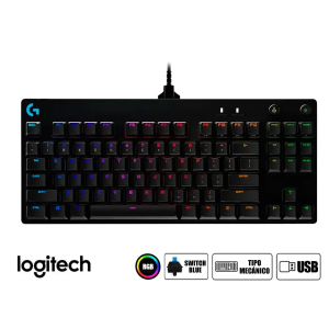 TECLADO LOGITECH PRO KEYBOARD RGB USB BLACK (920-009388) / LOGITECH