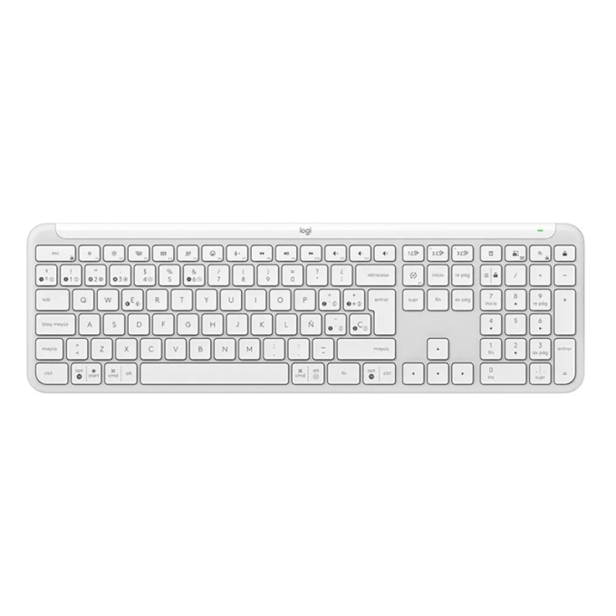 Teclado Logitech SLIM SILENT K950 WIRELESS BOLT, Bluetooth SP WHITE (920-012593) / LOGITECH
