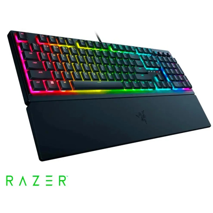 Teclado Razer ORNATA V3 MECHA-MEMBRANE LOW PROFILE 10 ZONAS SP CHROMA BLACK (RZ03-04461100-R311) gamer / Razer
