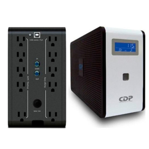 UPS CDP R-SMART 1210I 1200VA / 720W / 10 SALIDAS / 5 PORT USB-A / 1 PORT USB-C BLACK (R-SMART1210I) / CDP