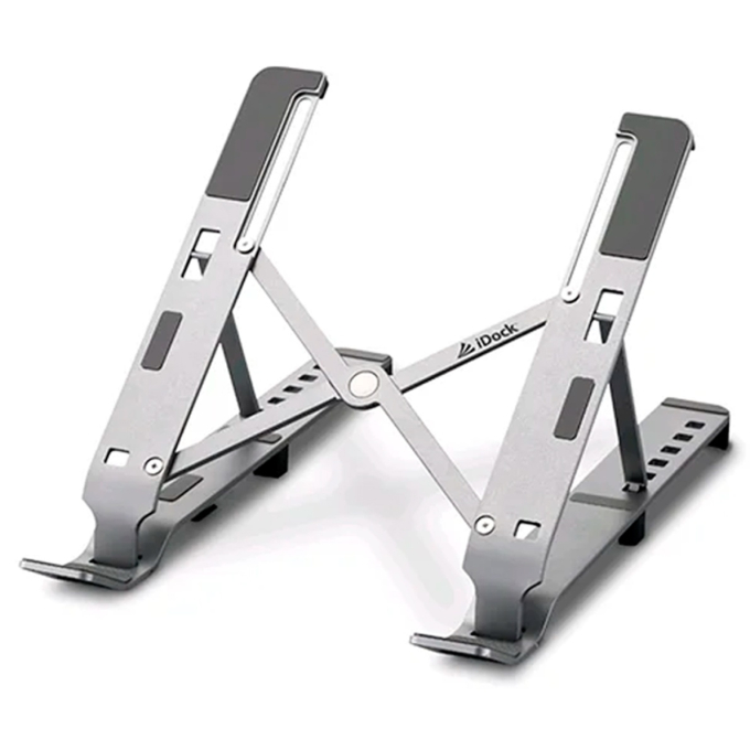 Cooler / Stand iDock para Laptop Flex i20 Pro - Aluminio. Ergonomico 6 angulos ajustables, Ajustable, plegable, portatil / iDock