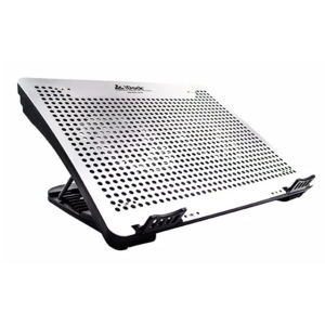 Cooler / Stand iDock para Laptop N1 Zodiac - Aluminio. 2 ventiladores de 140x140x20 mm, 4 puertos USB 2.0, 8 niveles de ajuste, Para portatiles de 14' a 18'
