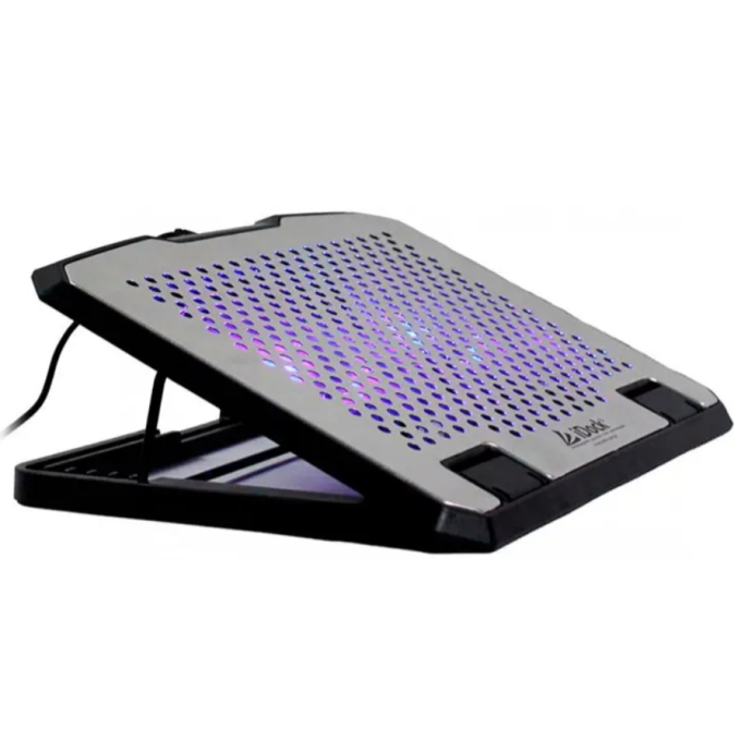 Cooler / Stand iDock para Laptop Luxar - Aluminio. 6 niveles de elevacion, Laptop 14'-17', 2 puertos USB / iDock