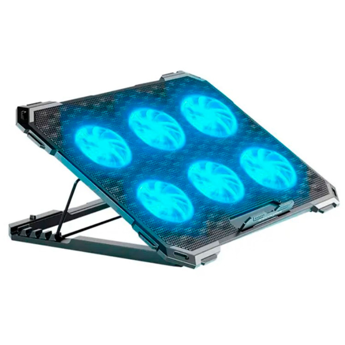 Cooler / Stand iDock para Laptop N2 Thermal - Malla metalica. 6 niveles de elevacion, 6 ventiladores, Para portatiles de 14pulgadas a 18pulgadas / iDock