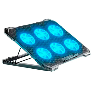 Cooler / Stand iDock para Laptop N2 Thermal - Malla metalica. 6 niveles de elevacion, 6 ventiladores, Para portatiles de 14 a 18