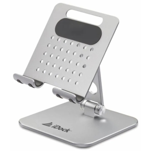 Cooler / Stand iDock para Tablet Luxury i10 - Aluminio. 6 niveles de elevacion, Laptop 14'-17', 2 puertos USB