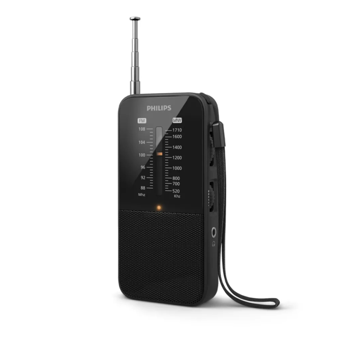RADIO PORTATIL PHILIPS TAR1509 AM/FM AUX-IN 3.5MM BLACK* TAR1509* / PHILIPS
