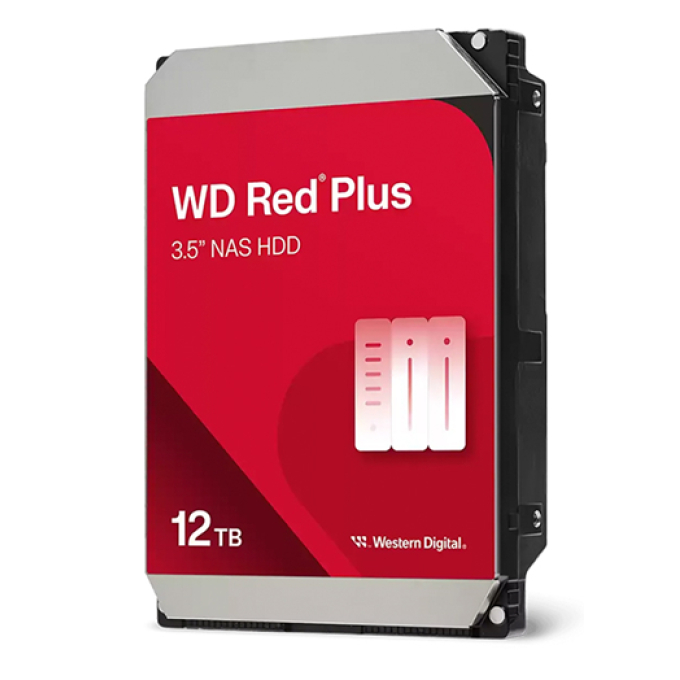 Disco duro Western Digital Red Plus NAS WD120EFGX, 12TB, SATA, 7200rpm, 3.5pulgadas, Cache 512MB / Western Digital