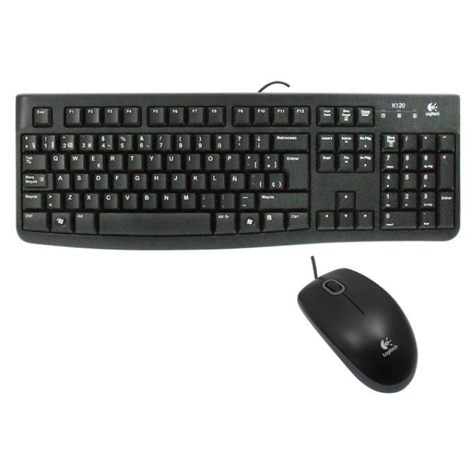 TECLADO LOGITECH + MOUSE MK120 USB SP BLACK (PN 920-004428) / LOGITECH