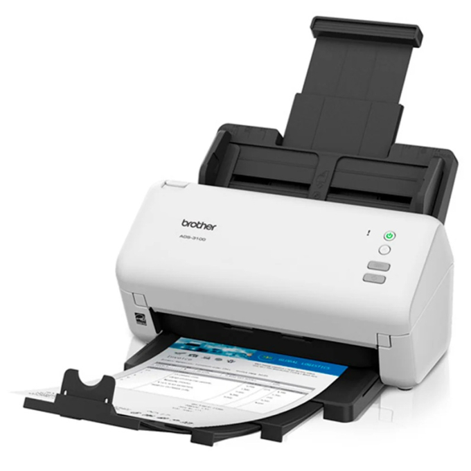 Escaner Brother ADS-3100 de Documentos Duplex Alta Velocidad, 40 paginas por minuto (una cara) y 80 imagenes por minuto (dos caras) / Brother