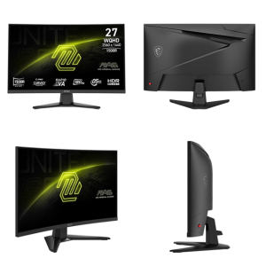 Monitor Curvo MSI MAG 275CQF E18, 27pulgadas WQHD Rapid VA, 180Hz, HDMI x2/DP x1/Headphone-out x1 / MSI
