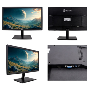 Monitor Teros TE-1916S 19.5pulgadas HD 75Hz 5ms HDMI, VGA, AUDIO OUT, Negro, Speaker / Teros