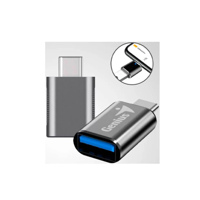 ADAPTADOR GENIUS ACC-C2A USB-C A USB-A DARK GREY (32590002400) 32590002400 / GENIUS