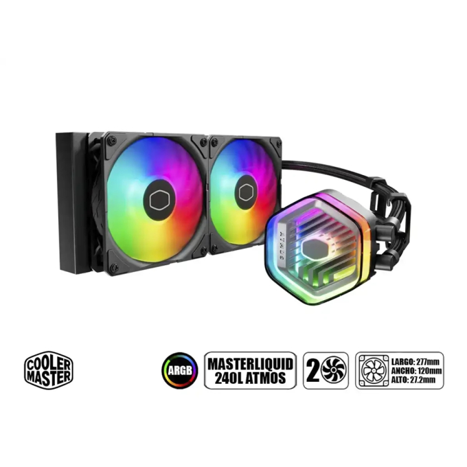 Refrigeracion Liquida Cooler Master MasterLiquid 240 Atmos ARGB 240mm (MLX-D24M-A25PZ-R1) / COOLER MASTER
