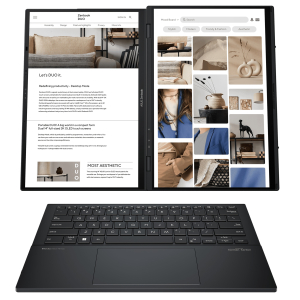 Laptop Asus ZenBook Duo UX8406, 2 en 1 Desmontable, Intel Ultra9 285H, Memoria RAM 32Gb, Disco Solido 1Tb SSD, Pantalla 14pulgadas 3K 120Hz 2880x1800 Tactil touch, Win11 Home, 13Horas Duracion de pilas / Asus