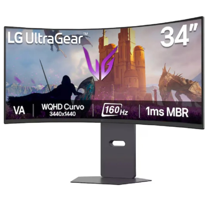 Monitor gaming LCD LG UltraGear 34G600A-B 34pulgadas WQHD 3440x1440 1ms 160Hz curvo, FreeSync Premium, Altavoces, Giratoria, Gamer Ultrawide / LG