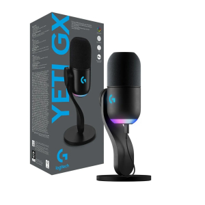 Microfono Logitech Yeti GX USB Supercardioide RGB Lightsync para Streaming - Negro / Logitech