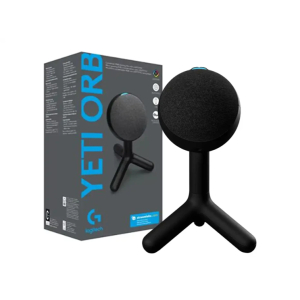 MICROFONO LOGITECH YETI ORB CARDIOID USB P/STREAMING RGB LIGHTSYNC BLACK (988-000550) 988-000550 / Logitech