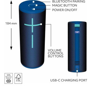 Parlante Ultimate Ears Boom4 PLUS Bluetooth IP67 15horas USB-C COBALT BLUE (984-001976) / Ultimate Ears