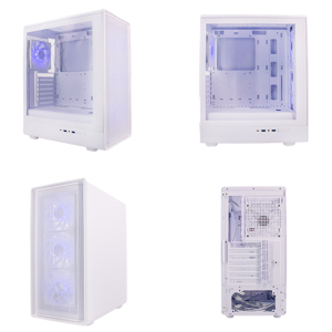 Case sin fuente Gamer TEROS TE-1329G, ITX, M-ATX, ATX, 3.5 y 2.5, Blanco
