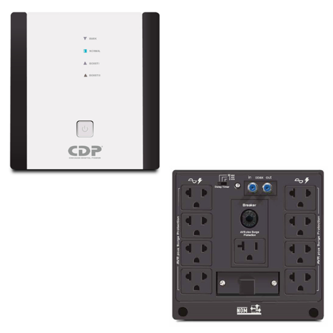 Regulador automatico de voltaje con supresion de picos CDP R-AVR5008i, 5000VA / 2500W / CDP