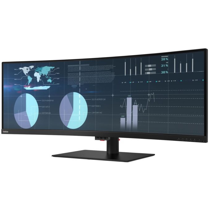 Monitor Lenovo ThinkVision P44w 43.4pulgadas Curvo UltraWide 144Hz WQXGA (3840x1200), HDMI, DisplayPort, HUB USB, USB Type-C, VESA (oferta) / Lenovo
